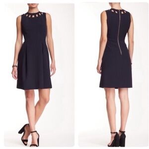 Eliza J Navy Blue Dress Cutout Sheath size 8